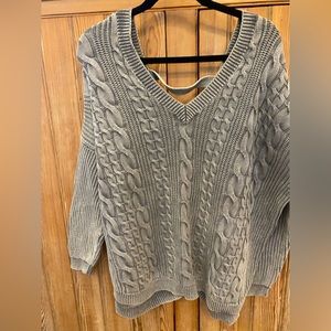 ** SOLD **. By Together Oversized cable knit sweater, size S/M